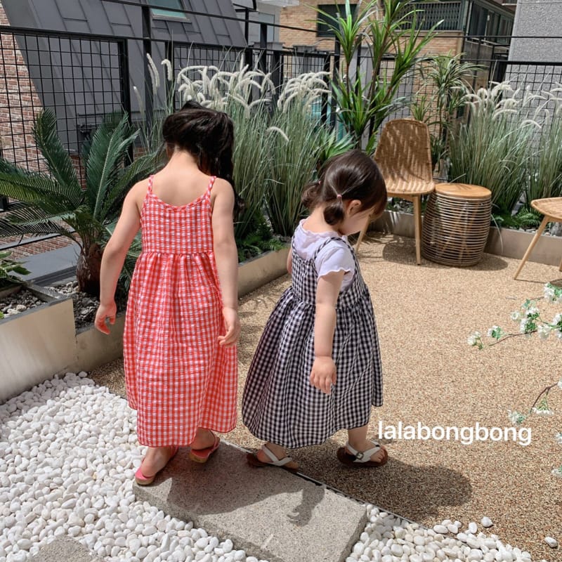 LALABONGBONG - Korean Children Fashion - #Kfashion4kids - Check String One-piece - 5