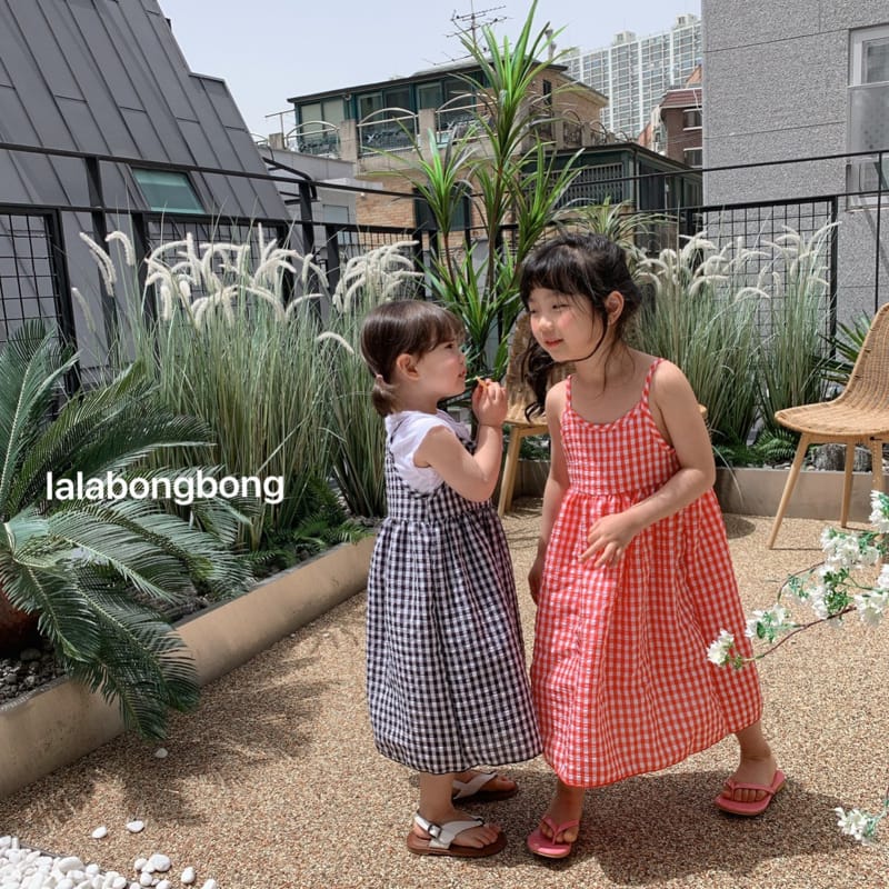 LALABONGBONG - Korean Children Fashion - #Kfashion4kids - Check String One-piece - 7