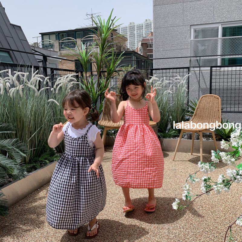 LALABONGBONG - Korean Children Fashion - #Kfashion4kids - Check String One-piece - 8