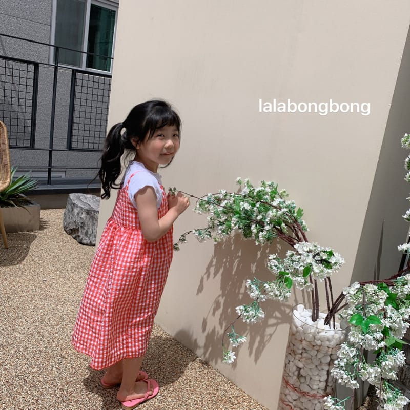 LALABONGBONG - Korean Children Fashion - #Kfashion4kids - Check String One-piece - 9