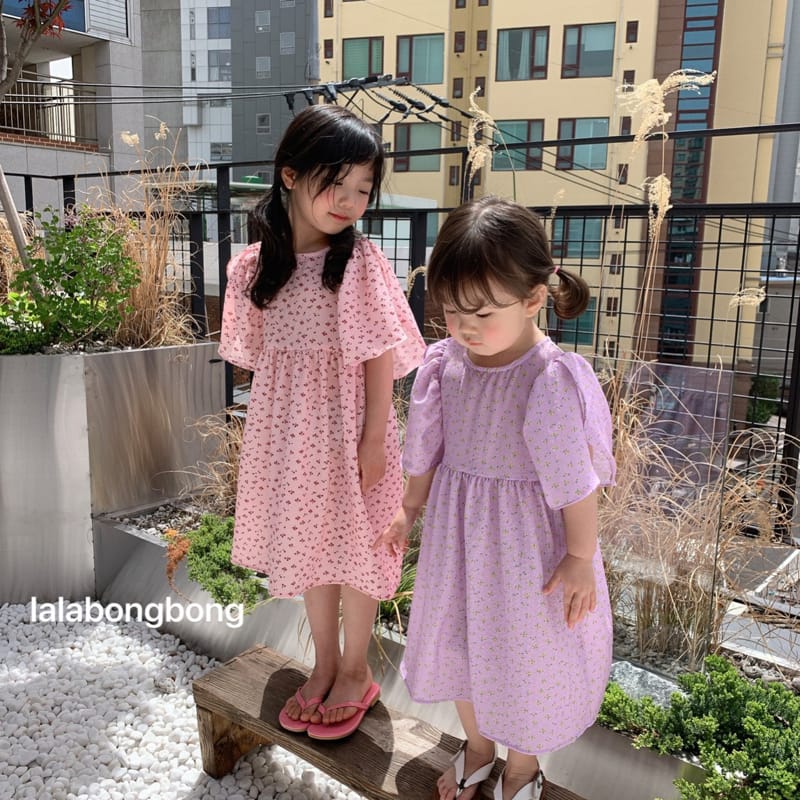 LALABONGBONG - Korean Children Fashion - #Kfashion4kids - Tulip Sleeves One-piece - 2