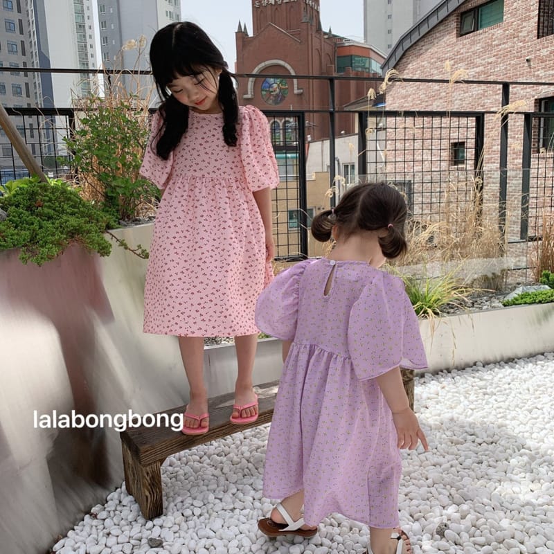 LALABONGBONG - Korean Children Fashion - #Kfashion4kids - Tulip Sleeves One-piece - 3