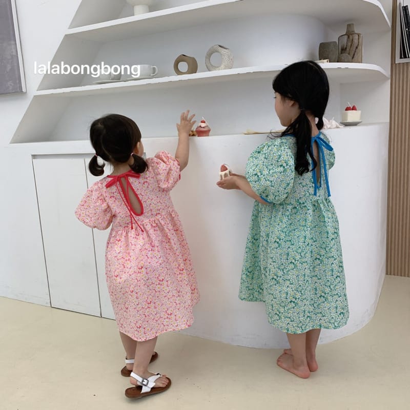 LALABONGBONG - Korean Children Fashion - #Kfashion4kids - Flower Slit One-piece - 3