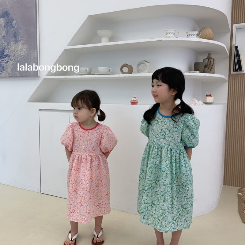 LALABONGBONG - Korean Children Fashion - #Kfashion4kids - Flower Slit One-piece - 4