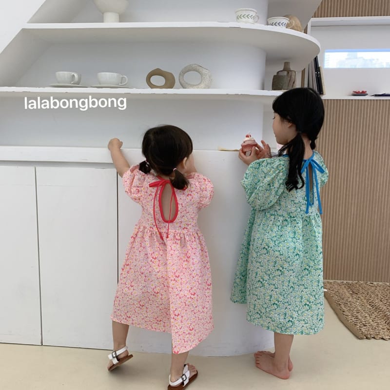 LALABONGBONG - Korean Children Fashion - #Kfashion4kids - Flower Slit One-piece - 5