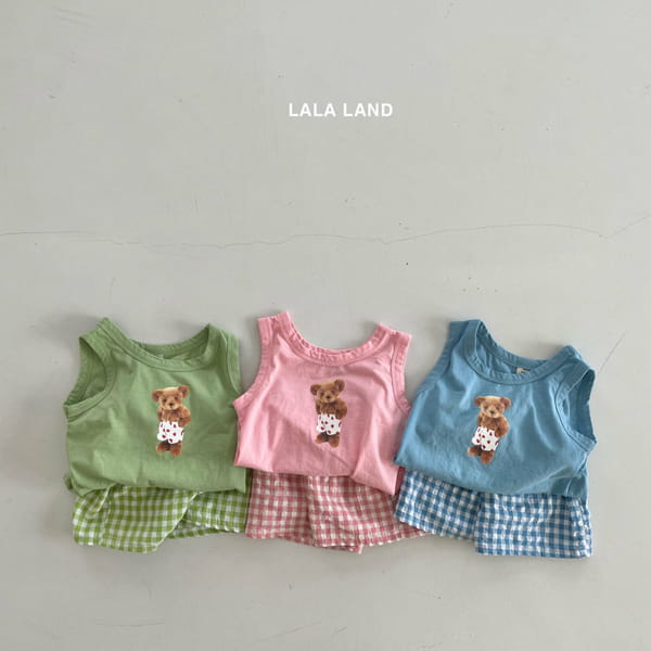LALALAND - Korean Children Fashion - #Kfashion4kids - Bban Jju Bear Top Bottom Set - 11