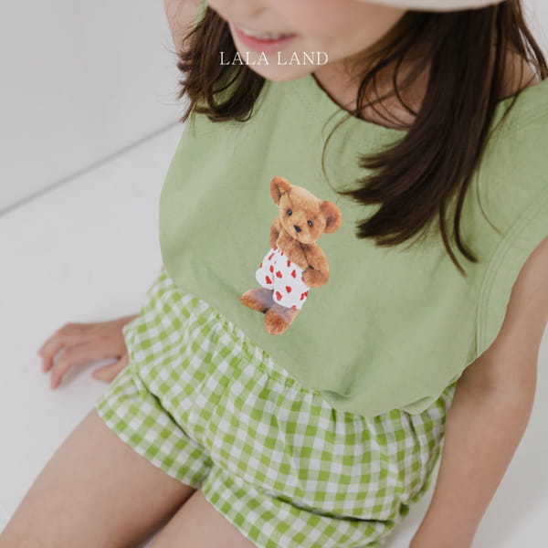 LALALAND - Korean Children Fashion - #Kfashion4kids - Bban Jju Bear Top Bottom Set - 6