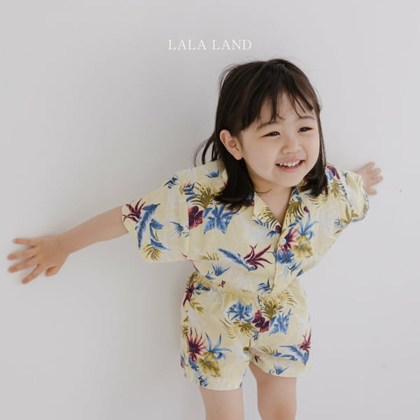 LALALAND - Korean Children Fashion - #Kfashion4kids - Aloha Shirt Bottom Set