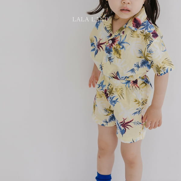 LALALAND - Korean Children Fashion - #Kfashion4kids - Aloha Shirt Bottom Set - 2