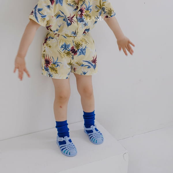 LALALAND - Korean Children Fashion - #Kfashion4kids - Aloha Shirt Bottom Set - 3