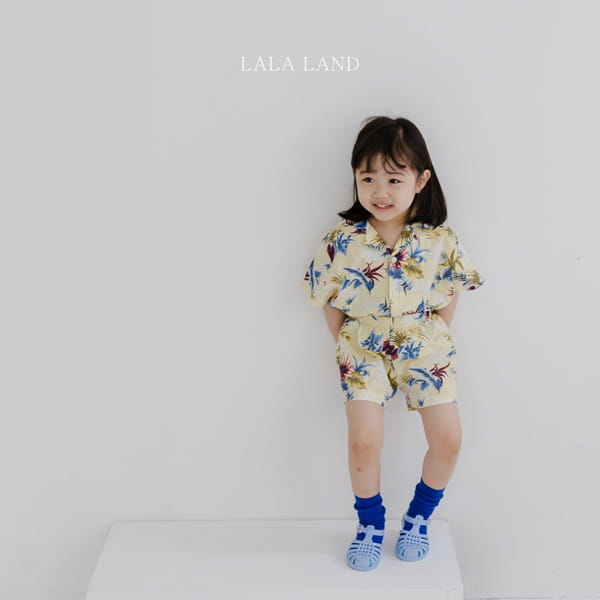 LALALAND - Korean Children Fashion - #Kfashion4kids - Aloha Shirt Bottom Set - 4