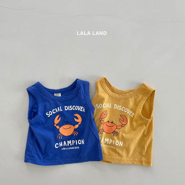 LALALAND - Korean Children Fashion - #Kfashion4kids - Blue Crab Sleeveless - 2