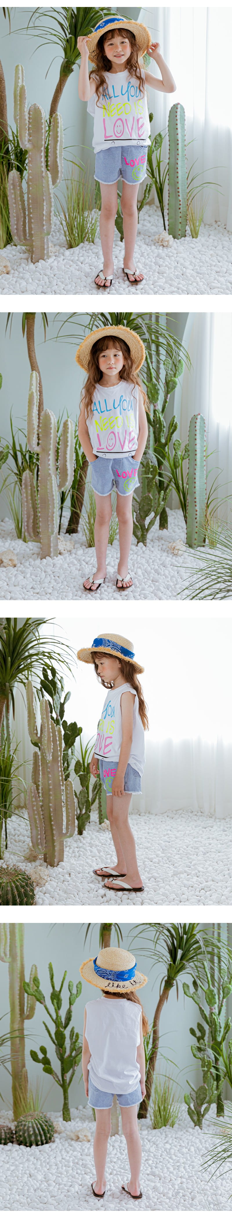 LILAS - Korean Children Fashion - #Kfashion4kids - Love Board Sleeveless Tee - 3