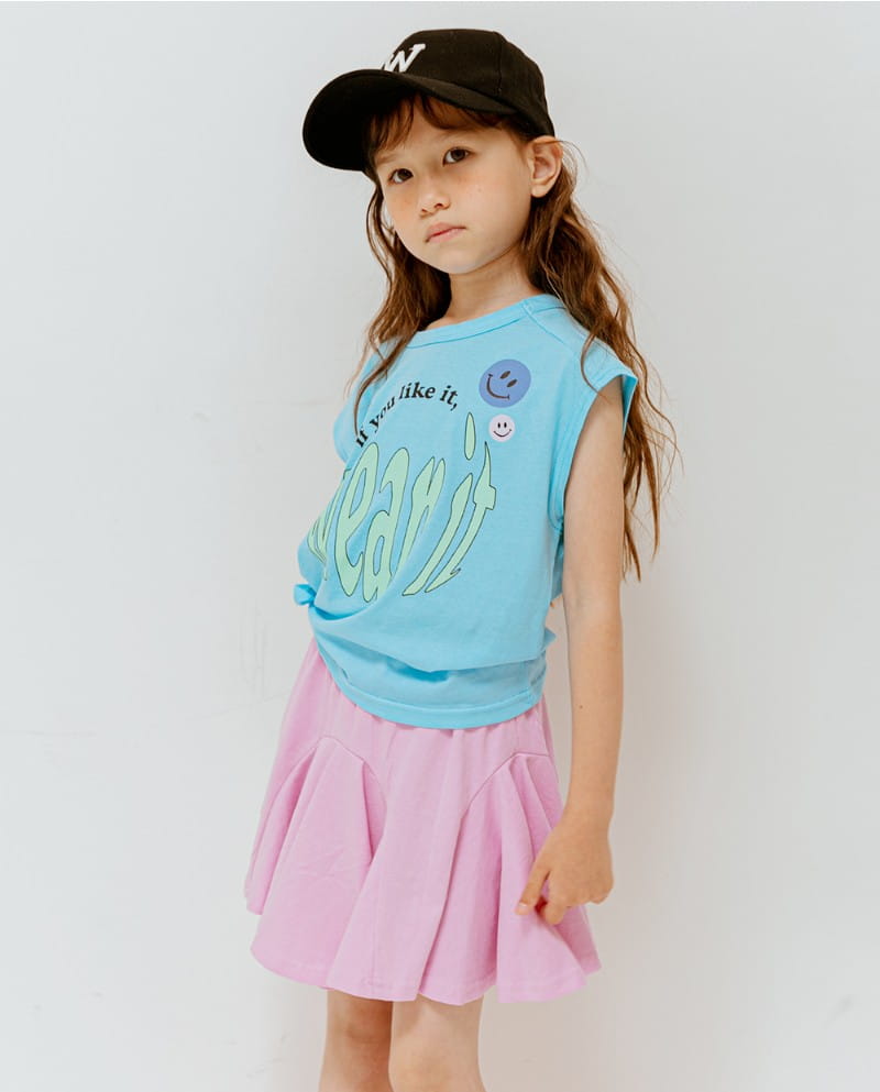 LILAS - Korean Children Fashion - #Kfashion4kids - Smile Sleeveless Tee - 3