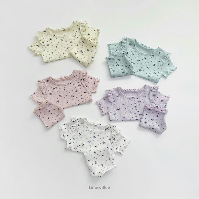 LIME & BLUE - Korean Children Fashion - #Kfashion4kids - Summer Blooming Easywear - 2