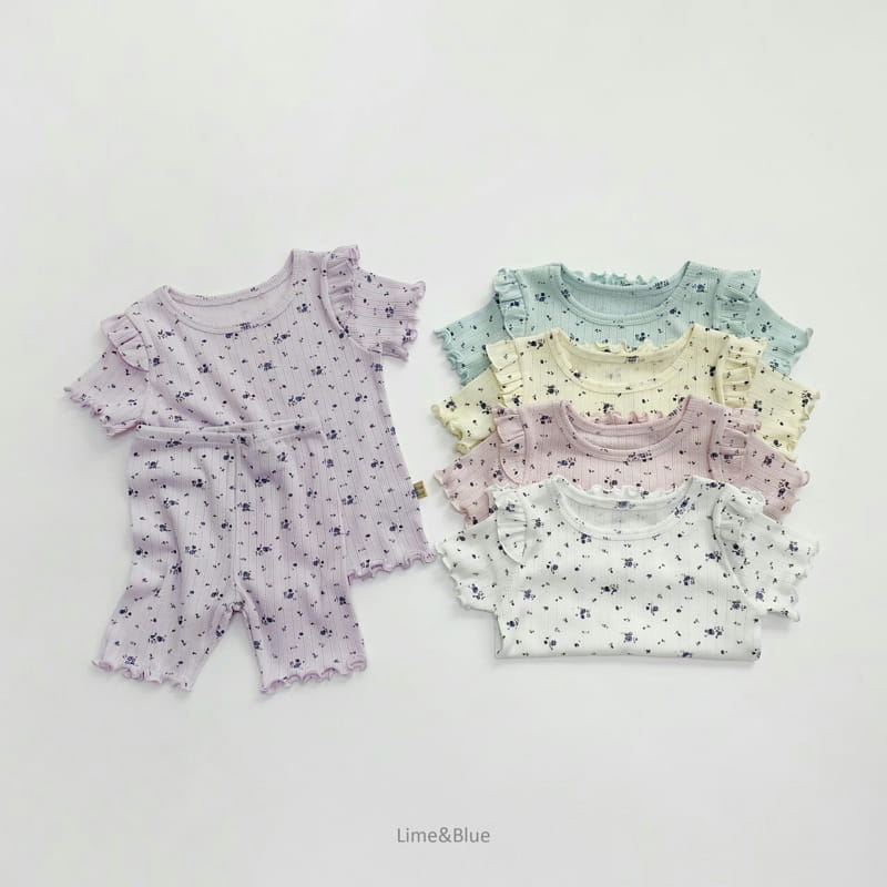 LIME & BLUE - Korean Children Fashion - #Kfashion4kids - Summer Blooming Easywear - 3