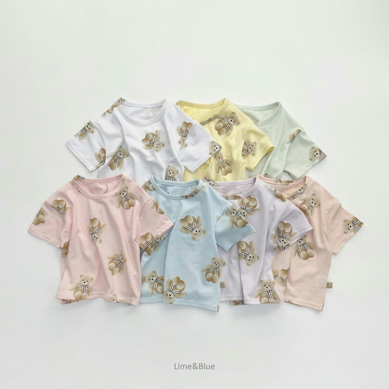 LIME & BLUE - Korean Children Fashion - #Kfashion4kids - Mom Summer Teddy Bear Easywear - 8