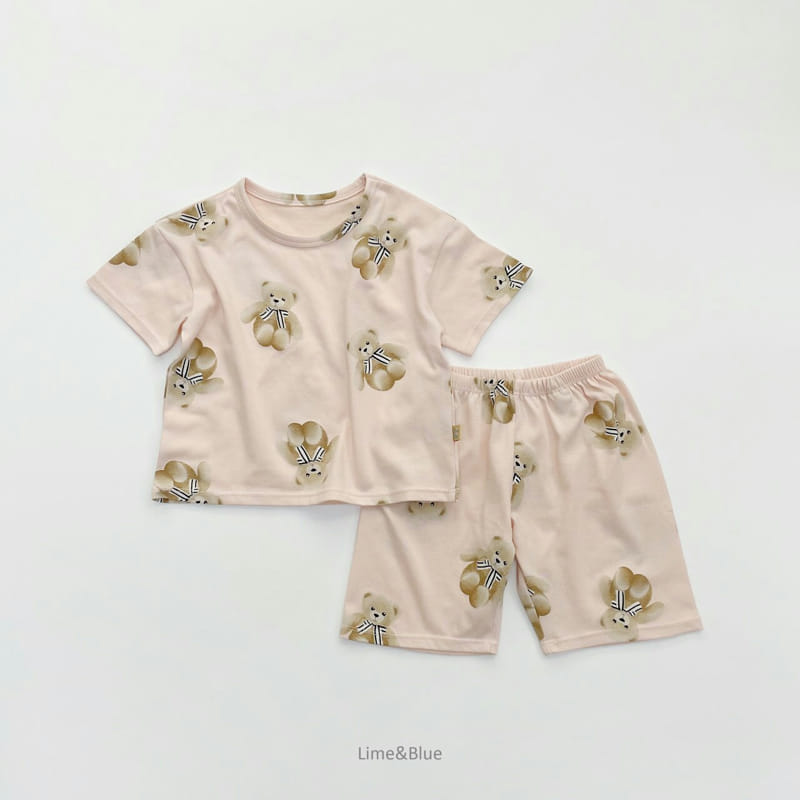 LIME & BLUE - Korean Children Fashion - #Kfashion4kids - Summer Teddy Bear Easywear - 11