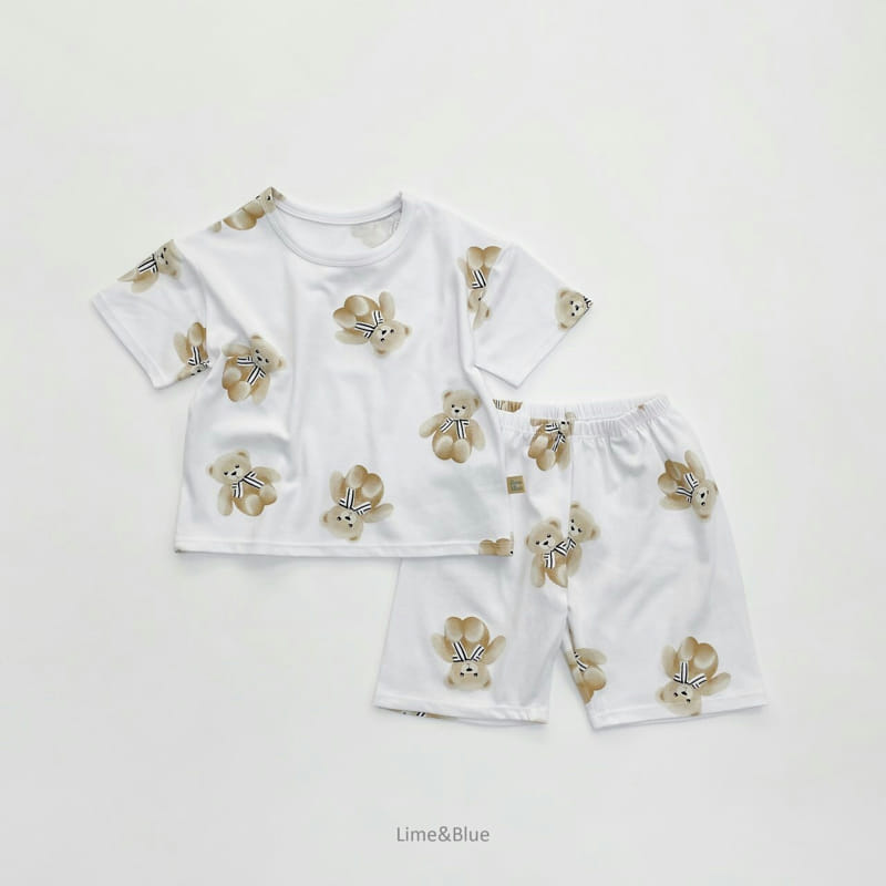 LIME & BLUE - Korean Children Fashion - #Kfashion4kids - Summer Teddy Bear Easywear - 12
