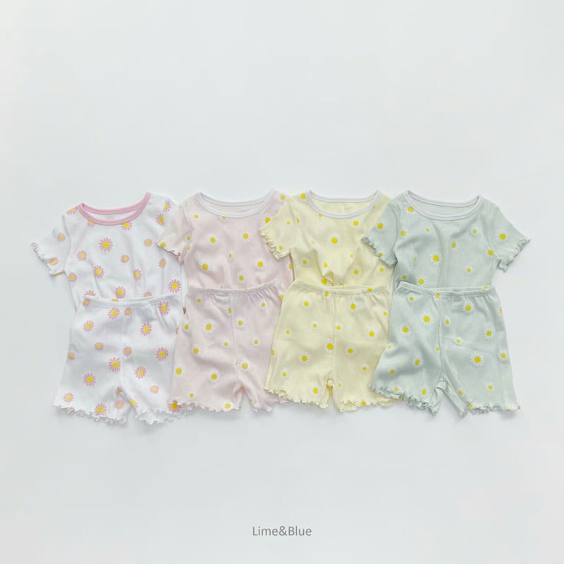 LIME & BLUE - Korean Children Fashion - #Kfashion4kids - Summer Daisy Easywear - 3