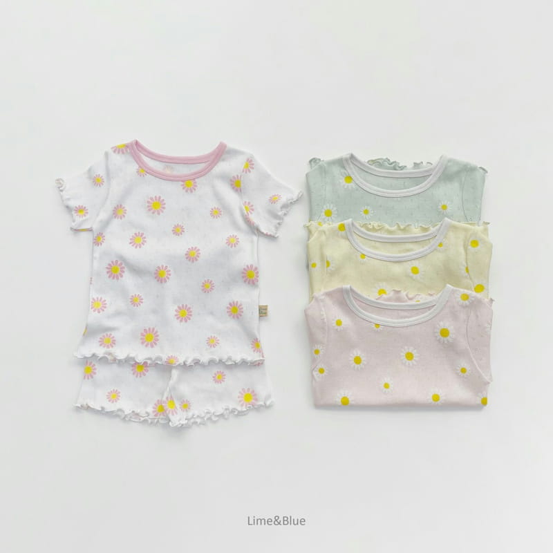 LIME & BLUE - Korean Children Fashion - #Kfashion4kids - Summer Daisy Easywear - 4