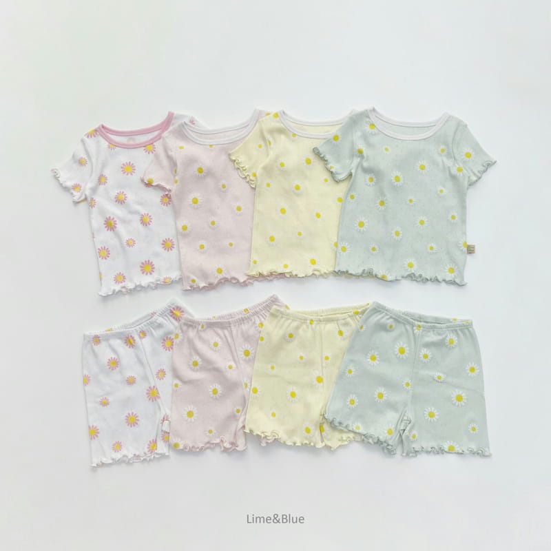 LIME & BLUE - Korean Children Fashion - #Kfashion4kids - Summer Daisy Easywear - 6