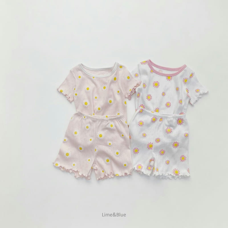 LIME & BLUE - Korean Children Fashion - #Kfashion4kids - Summer Daisy Easywear - 8