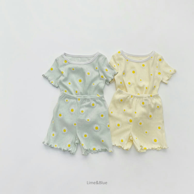 LIME & BLUE - Korean Children Fashion - #Kfashion4kids - Summer Daisy Easywear - 9