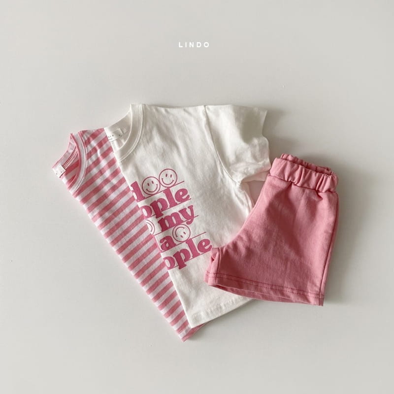 LINDO - Korean Children Fashion - #Kfashion4kids - Baskin Stripes Tee Simple Tee Bottom Set - 5