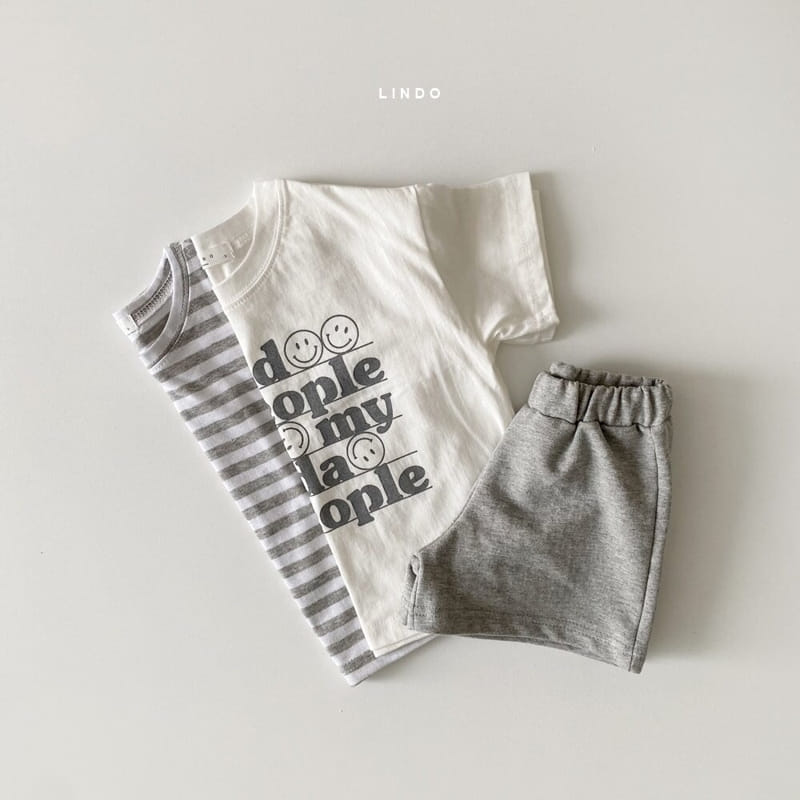 LINDO - Korean Children Fashion - #Kfashion4kids - Baskin Stripes Tee Simple Tee Bottom Set - 7