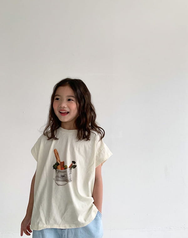 LITTLE COLLI - Korean Children Fashion - #Kfashion4kids - Shopping Basket Tee - 3