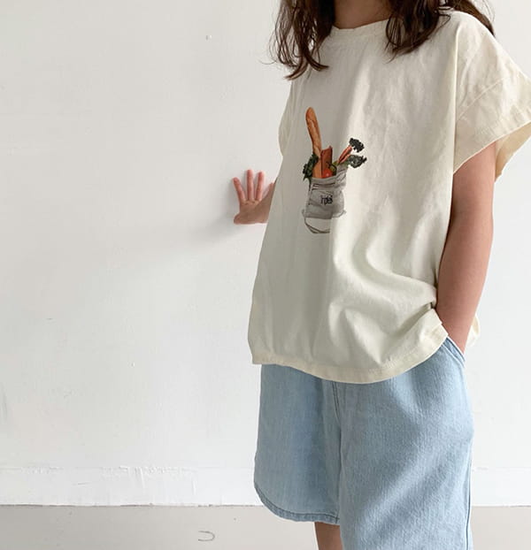 LITTLE COLLI - Korean Children Fashion - #Kfashion4kids - Shopping Basket Tee - 4