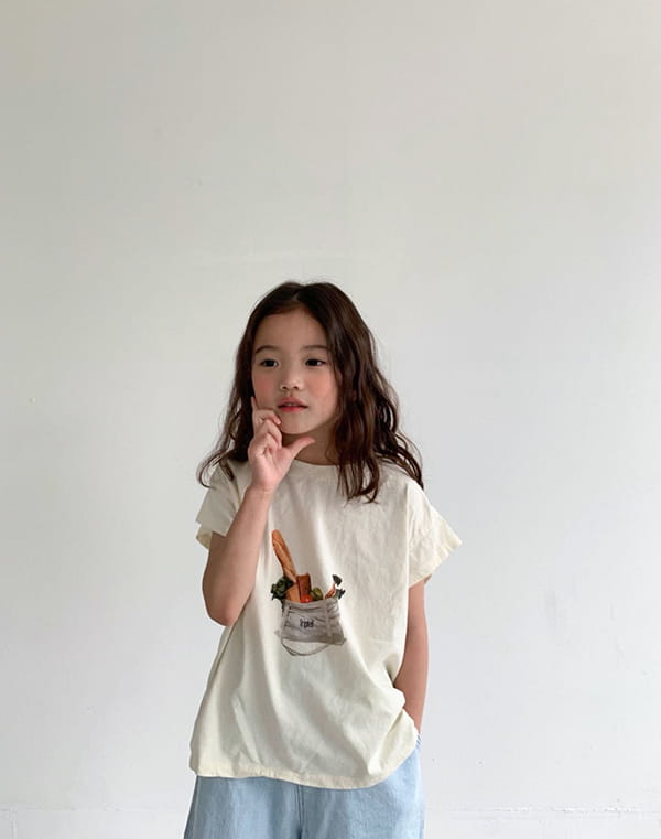 LITTLE COLLI - Korean Children Fashion - #Kfashion4kids - Shopping Basket Tee - 5