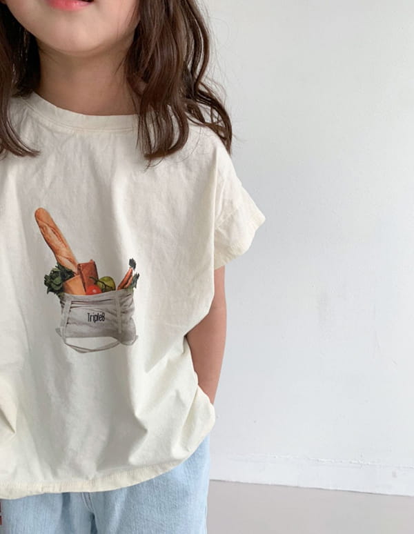 LITTLE COLLI - Korean Children Fashion - #Kfashion4kids - Shopping Basket Tee - 8