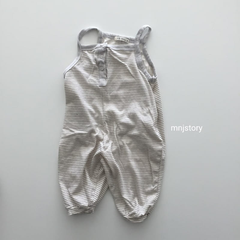M & J STORY - Korean Children Fashion - #Kfashion4kids - Stripes Dungarees - 5