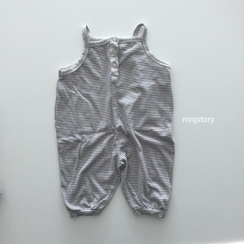 M & J STORY - Korean Children Fashion - #Kfashion4kids - Stripes Dungarees - 7