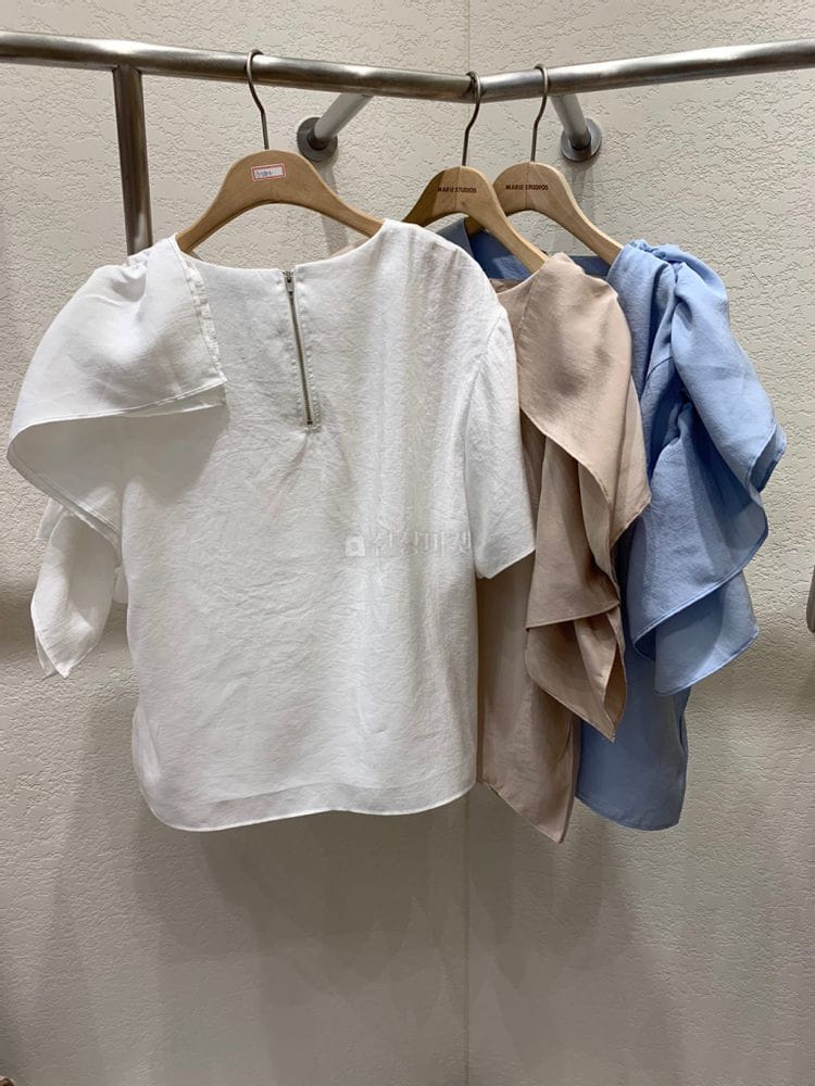 MARIE STUDIOS - Korean Children Fashion - #Kfashion4kids - Shoulder Frill Blouse - 5
