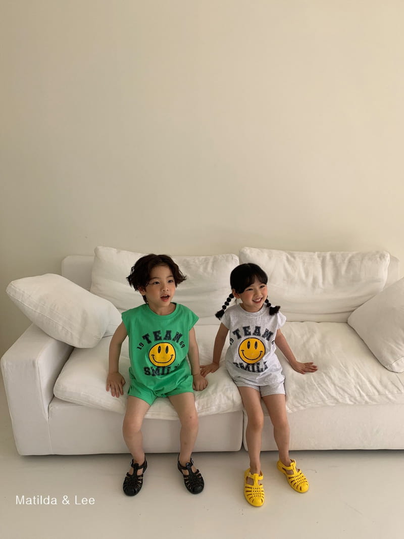 MATILDA & LEE - Korean Children Fashion - #Kfashion4kids - Smile Sleeveless Bottom Set - 11