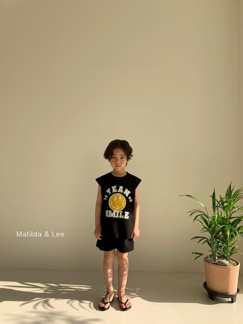 MATILDA & LEE - Korean Children Fashion - #Kfashion4kids - Smile Sleeveless Bottom Set - 2