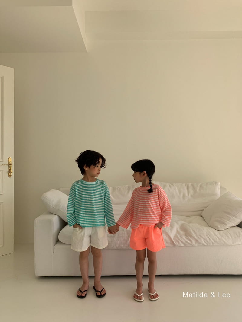 MATILDA & LEE - Korean Children Fashion - #Kfashion4kids - Summer Stripes Top Bottom Set - 12