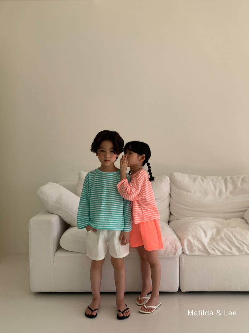 MATILDA & LEE - Korean Children Fashion - #Kfashion4kids - Summer Stripes Top Bottom Set - 4