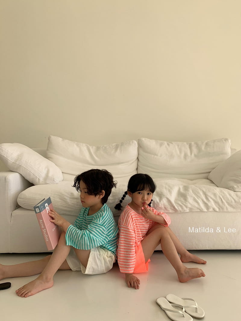 MATILDA & LEE - Korean Children Fashion - #Kfashion4kids - Summer Stripes Top Bottom Set - 6