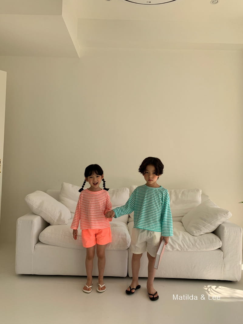 MATILDA & LEE - Korean Children Fashion - #Kfashion4kids - Summer Stripes Top Bottom Set - 7