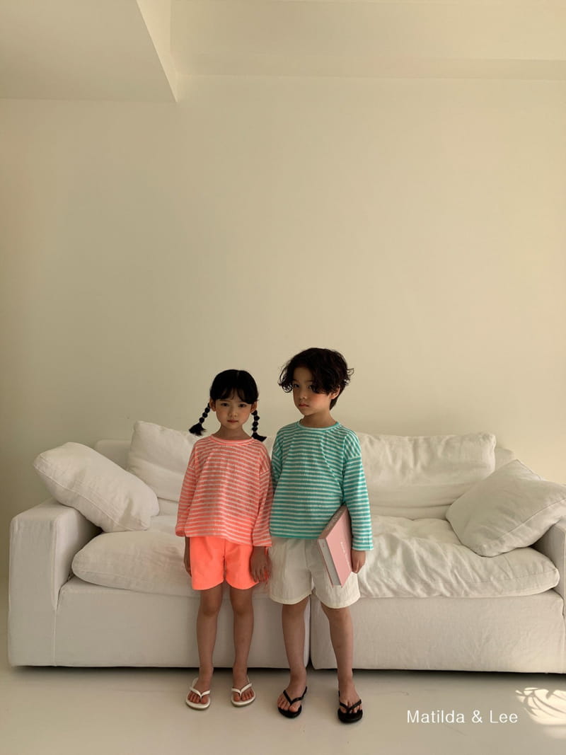 MATILDA & LEE - Korean Children Fashion - #Kfashion4kids - Summer Stripes Top Bottom Set - 9