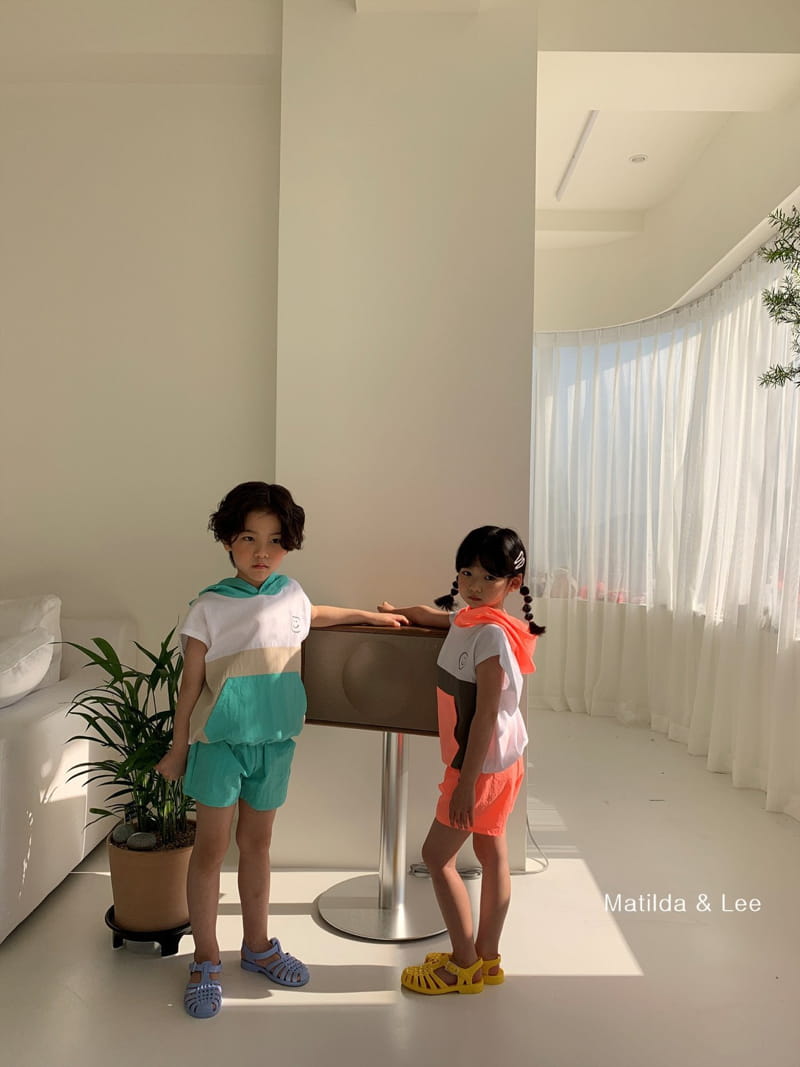 MATILDA & LEE - Korean Children Fashion - #Kfashion4kids - Smile Hoody Bottom Set - 11