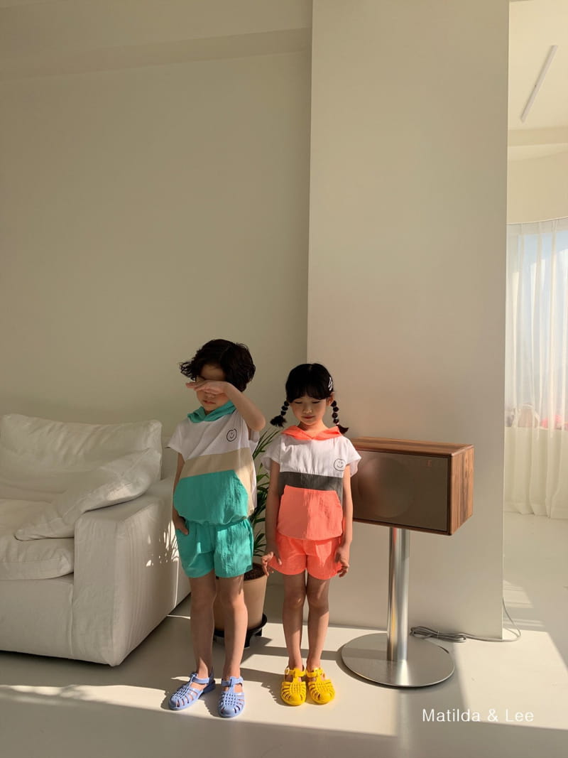 MATILDA & LEE - Korean Children Fashion - #Kfashion4kids - Smile Hoody Bottom Set - 12