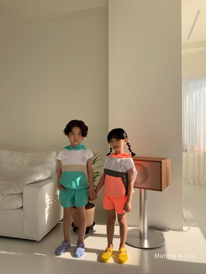 MATILDA & LEE - Korean Children Fashion - #Kfashion4kids - Smile Hoody Bottom Set - 2