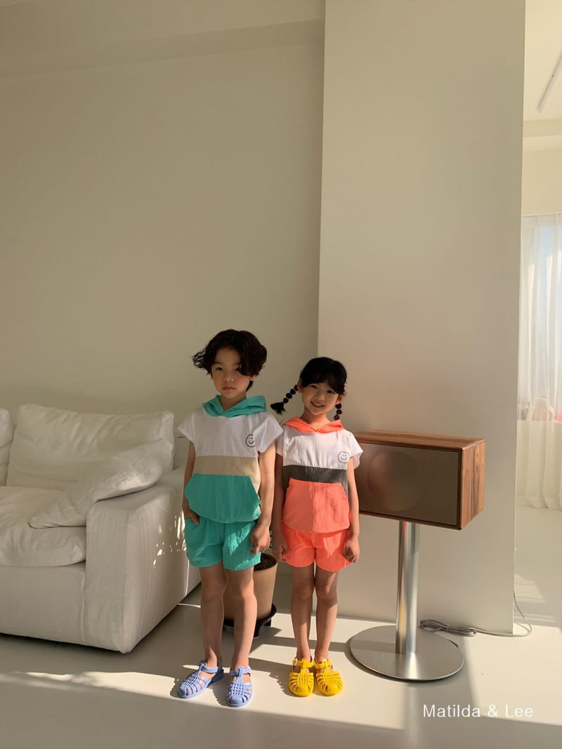 MATILDA & LEE - Korean Children Fashion - #Kfashion4kids - Smile Hoody Bottom Set - 3