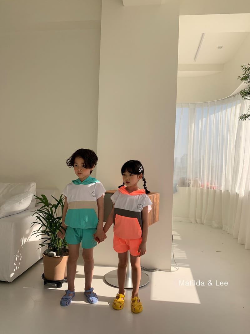 MATILDA & LEE - Korean Children Fashion - #Kfashion4kids - Smile Hoody Bottom Set - 7