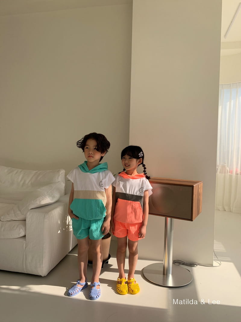 MATILDA & LEE - Korean Children Fashion - #Kfashion4kids - Smile Hoody Bottom Set - 8
